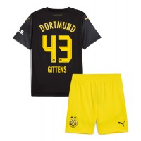 Echipament fotbal Borussia Dortmund Jamie Bynoe-Gittens #43 Tricou Deplasare 2024-25 pentru copii maneca scurta (+ Pantaloni scurti)